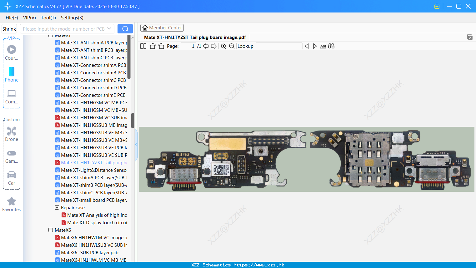 Huawei Mate XT-HN1TYZST Tail Plug Board Image